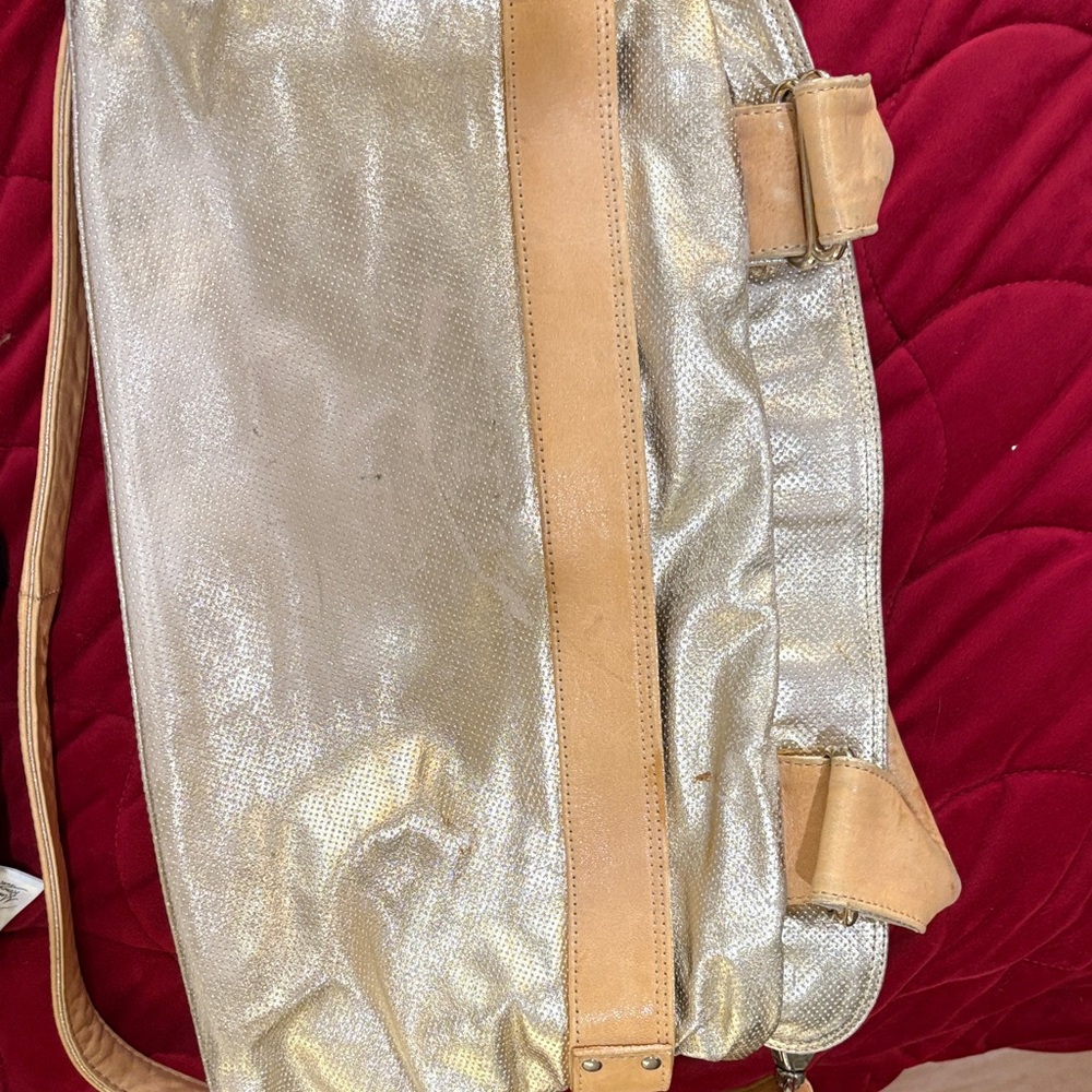 Authentic See By Chloe Gold and Tan Shoulder Bag - Picture 3 of 13